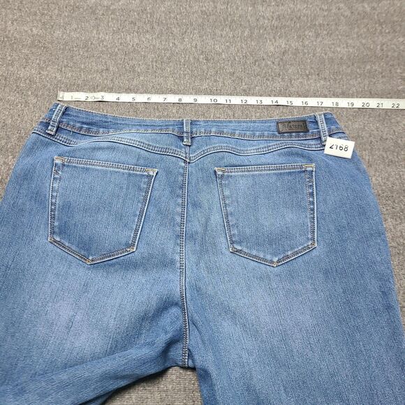 Natural Reflections Jeans Womens 16 Blue Comfort Stretch Flannel Lined Straight - Picture 10 of 11